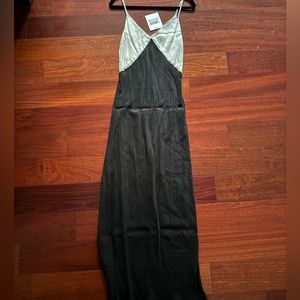Dissh Black and White Silk Maxi Dress
